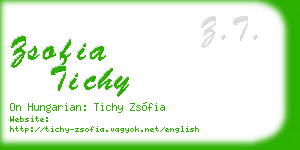 zsofia tichy business card