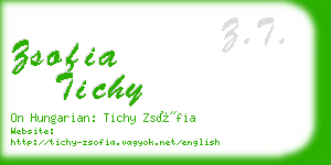 zsofia tichy business card